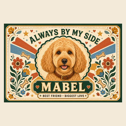 Always By My Side personalised dog blanket artwork