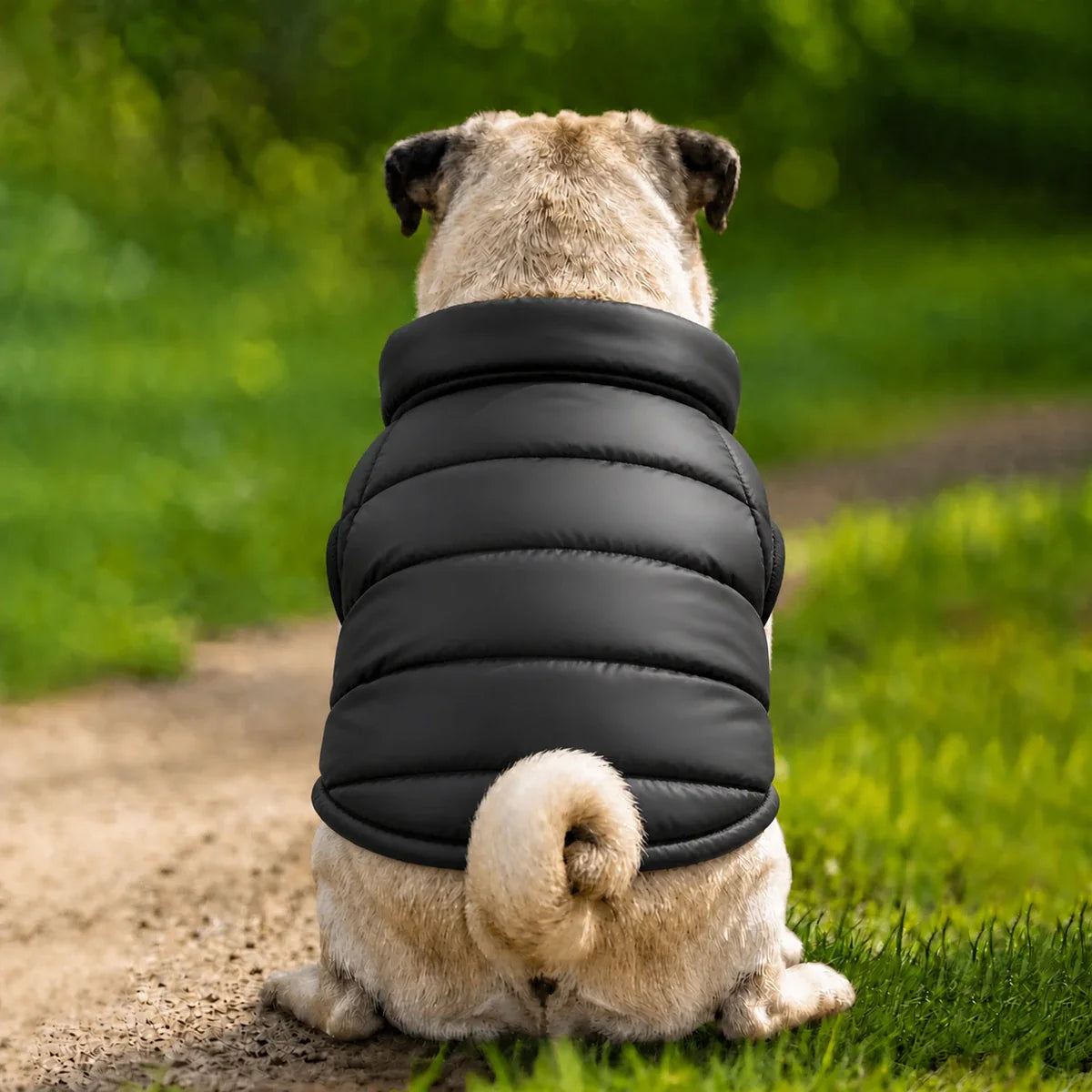 Personalised Dog Breed Social Club Puffer Jacket blank garment