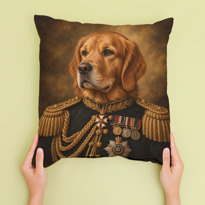 Personalised Dog The General - Cushion - Cream - Sofa lifestyle