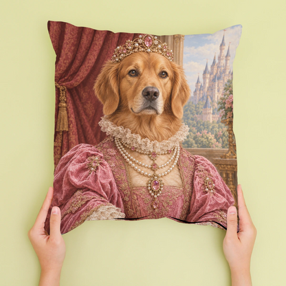 Personalised The Princess Dog - Cushion - Cream - Sofa lifestyle