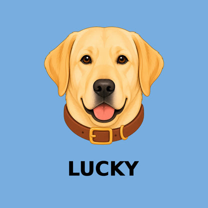 Personalised Dog Cushion - Light Blue - Finished artwork
