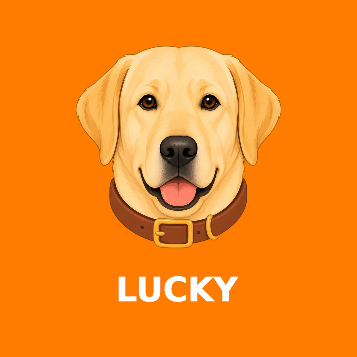 Personalised Dog Cushion - Orange - Finished artwork