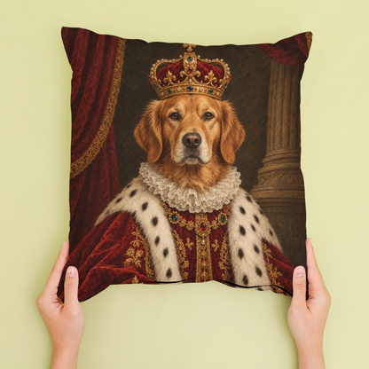 Personalised The King Dog - Cushion - Cream - Sofa lifestyle