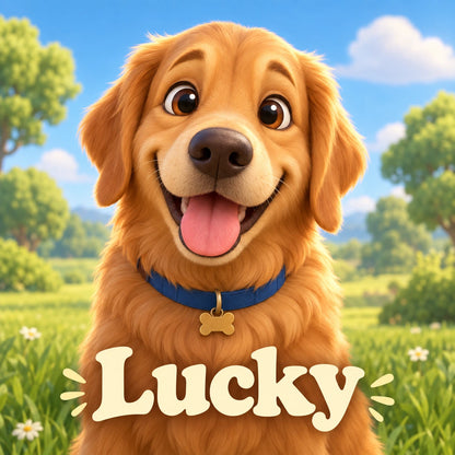 Personalised Movie Dog Cushion - Cream - Finished artwork