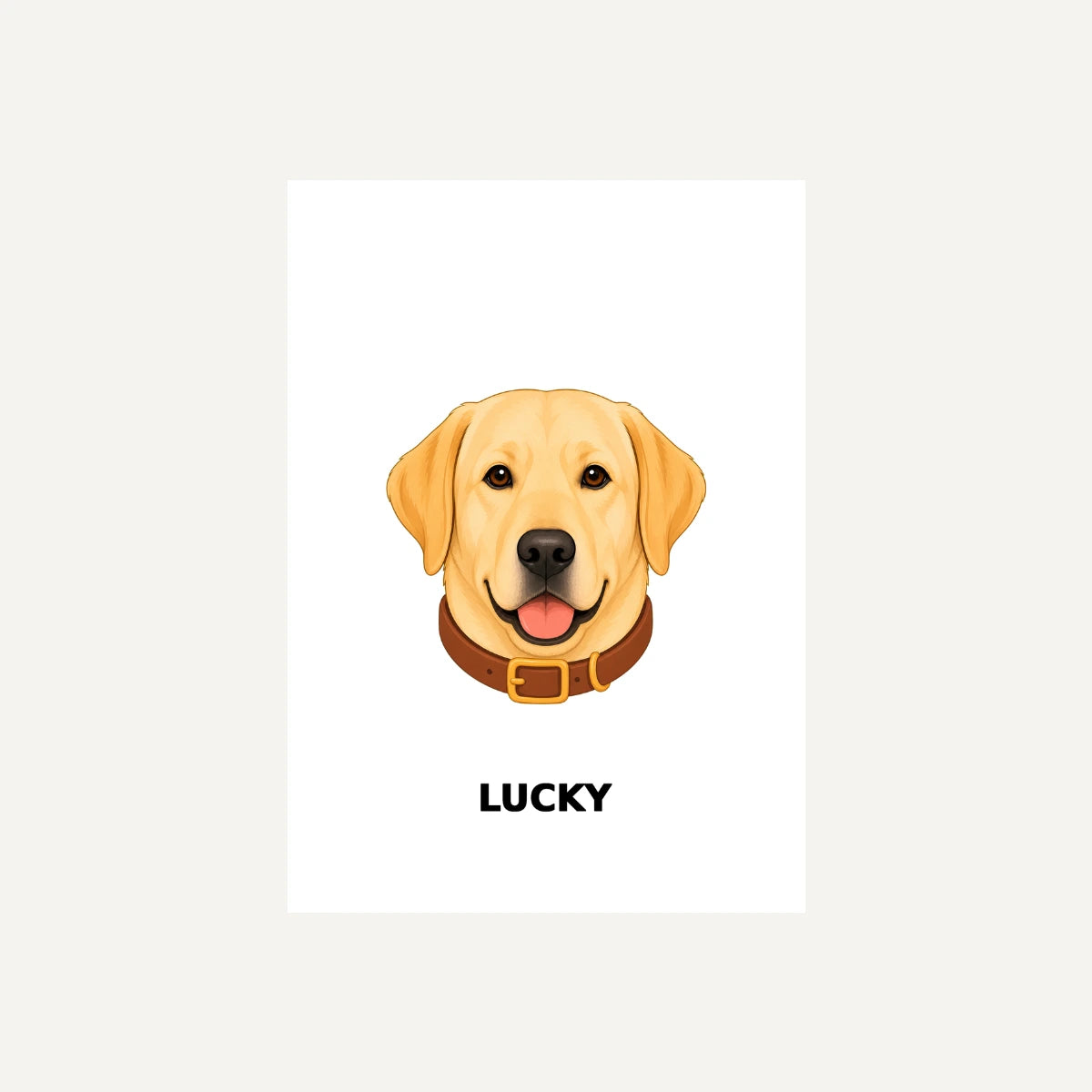 Personalised Dog - Framed Print - White - Unframed print
