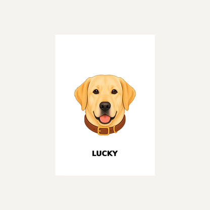 Personalised Dog - Framed Print - White - Unframed print