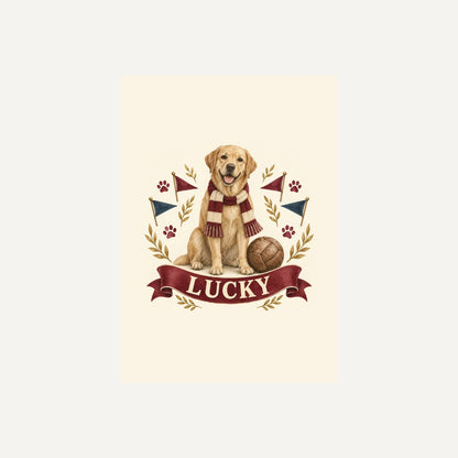 Personalised Dog Framed Print – Football Mascot - Football Mascot - Unframed print