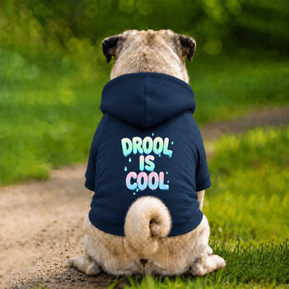 Dog Hoodie – Drool Is Cool - Navy - Garment preview