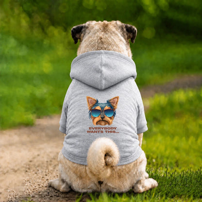 Dog Hoodie – Everybody Wants This - Grey - Garment preview