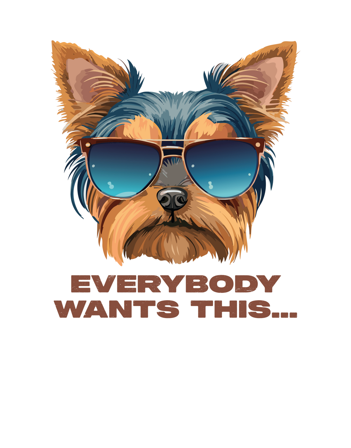 Dog Hoodie – Everybody Wants This - Grey - Production artwork