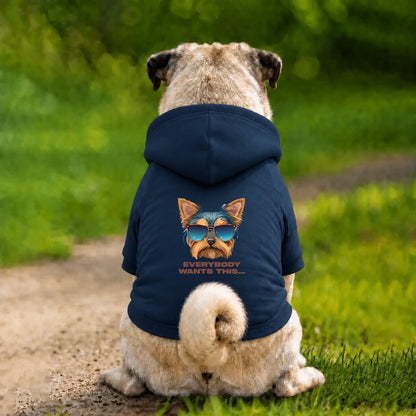Dog Hoodie – Everybody Wants This - Navy - Garment preview