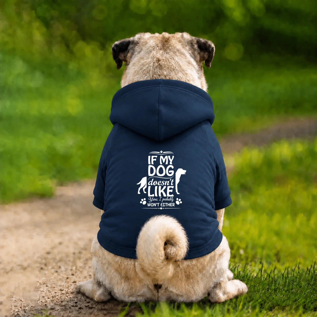 Dog Hoodie – If My Dog Doesn’t Like You - Navy - Garment preview