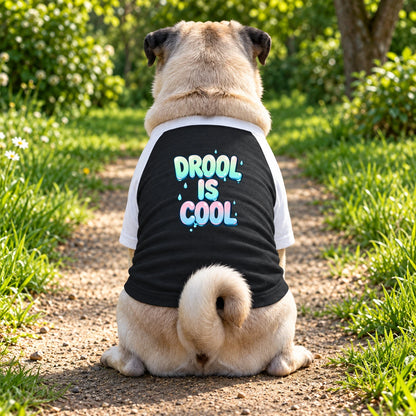 Dog T-Shirt – Drool Is Cool - Black/White - Garment preview