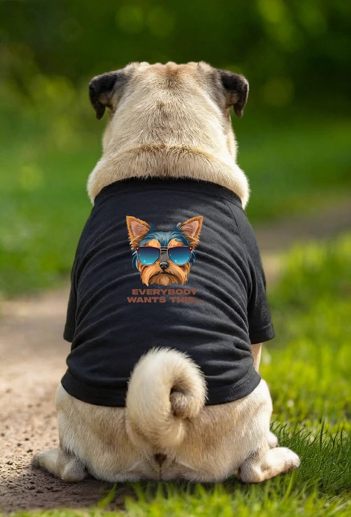 Dog T-Shirt – Everybody Wants This - Black - Garment preview