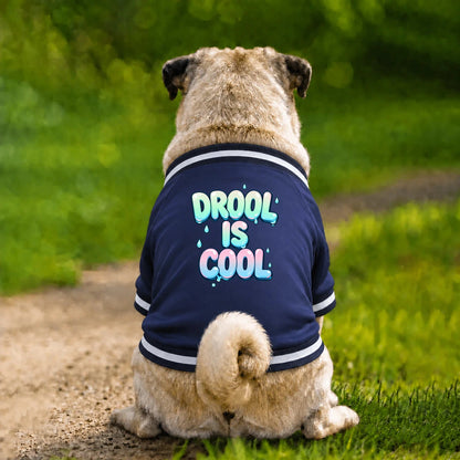 Dog Varsity Jacket – Drool Is Cool - Navy - Garment preview