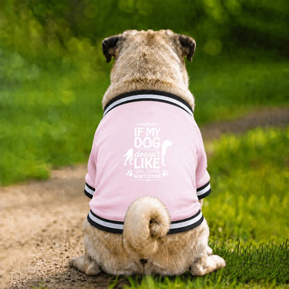 Dog Varsity Jacket – If My Dog Doesn’t Like You - Pink - Garment preview