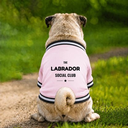 Personalised Dog Breed Social Club Varsity Jacket - Pink - Garment preview