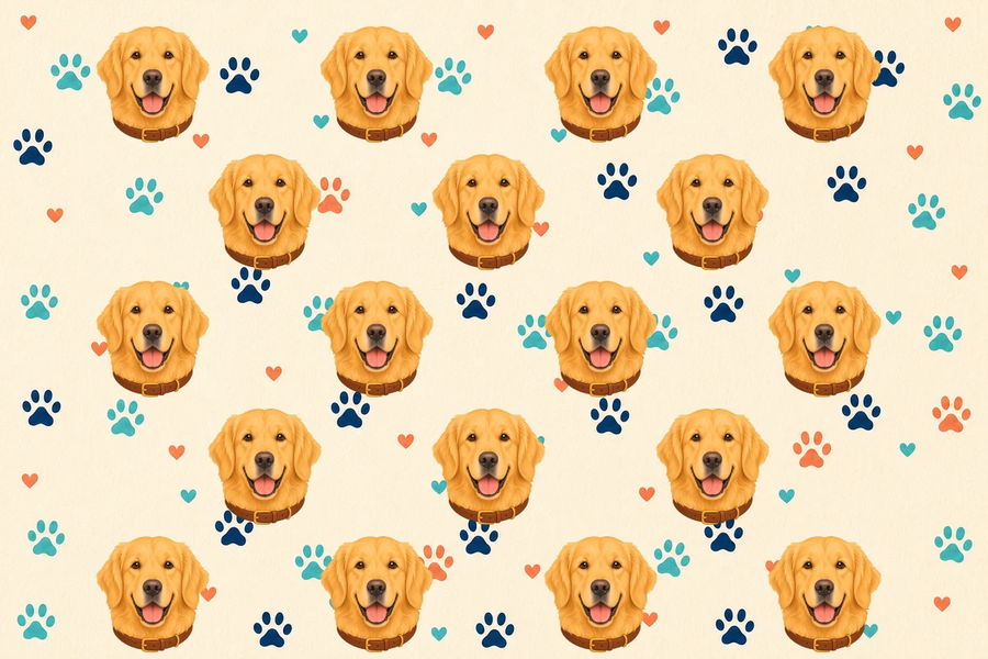 Personalised Dog Blanket – Happy Dog Repeat