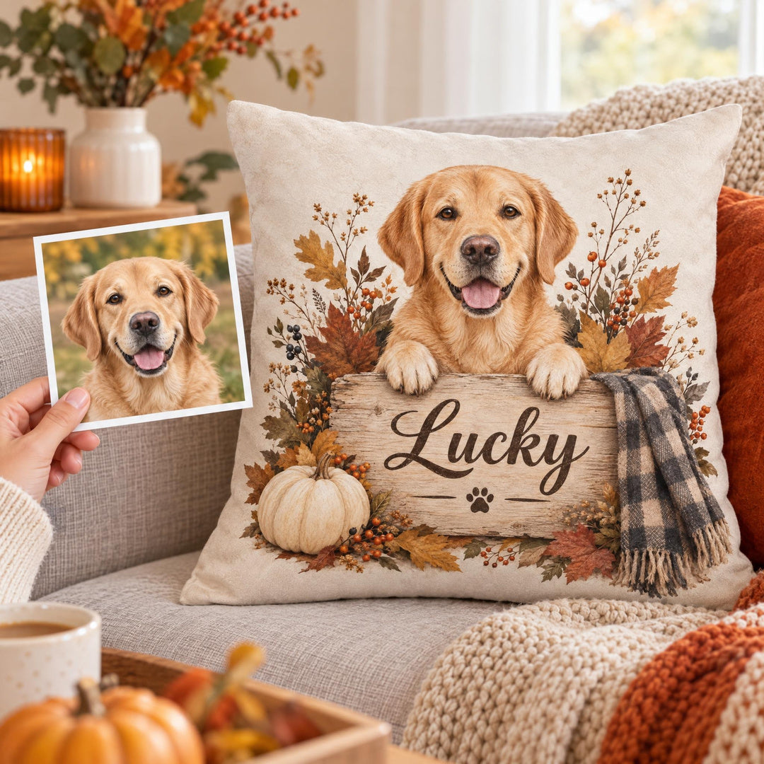 Cosy Autumn Dog Cushion – Facebook ad creative eed3630c-f62c-49bf-82b6-bf50b9c267dd