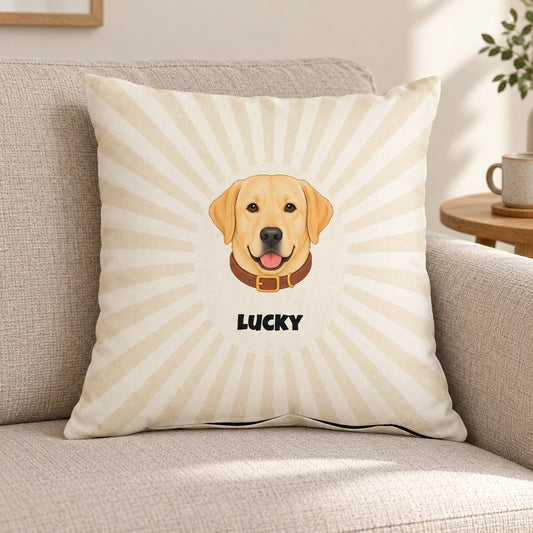 Personalised Circle Dog Cushion – Lifestyle hero 20261013 16511505629529