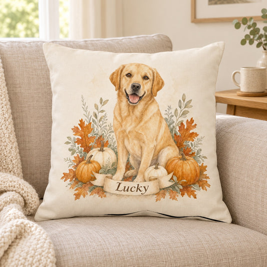 Autumn Pumpkin Dog Cushion – Lifestyle hero 20261013 16585842950489