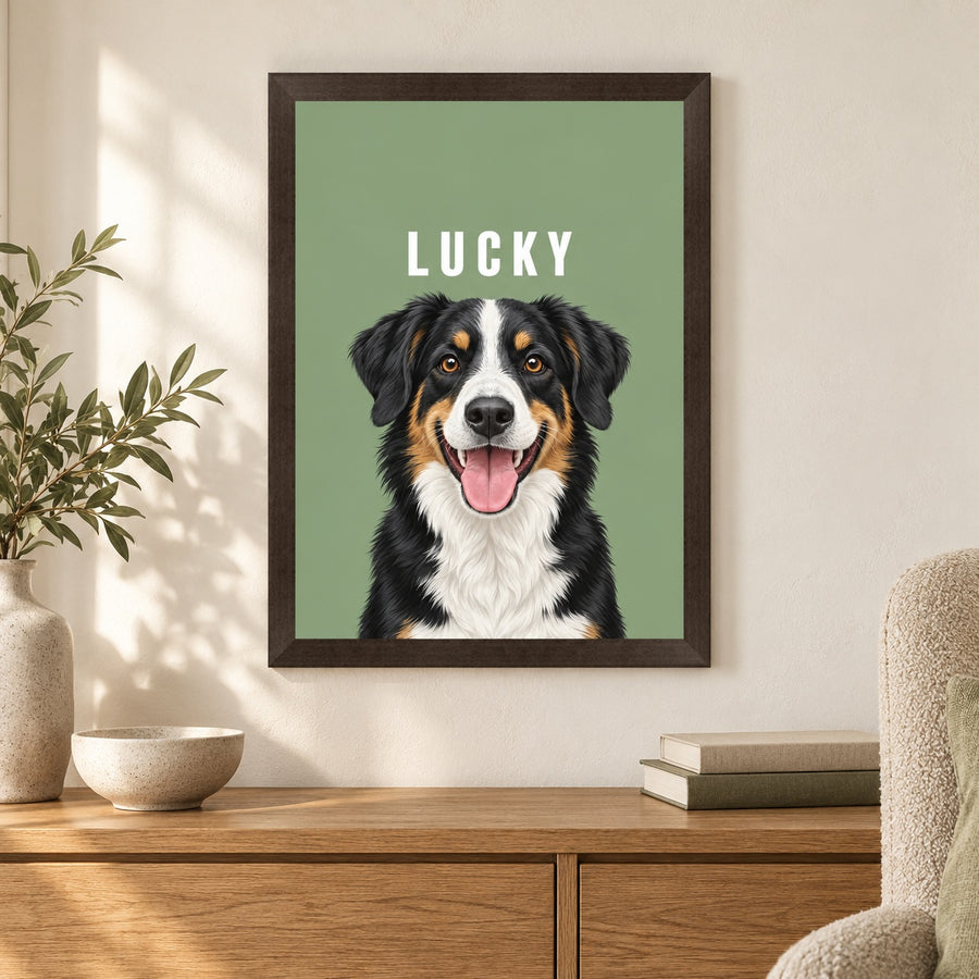 Personalised Dog Pawtrait Studio - Framed Print – Lifestyle hero 20261013 16603488584025