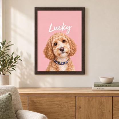 Personalised Minimalist Dog - Framed Print – Lifestyle hero 20261013 16603577319769