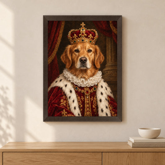 Personalised The King Dog - Framed Print – Lifestyle hero 20261013 16604713877849