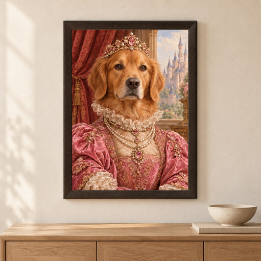 Personalised The Princess Dog - Framed Print – Lifestyle hero 20261013 16604723282265
