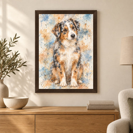 Personalised Watercolour Dog - Framed Print – Lifestyle hero 20261013 16604741960025