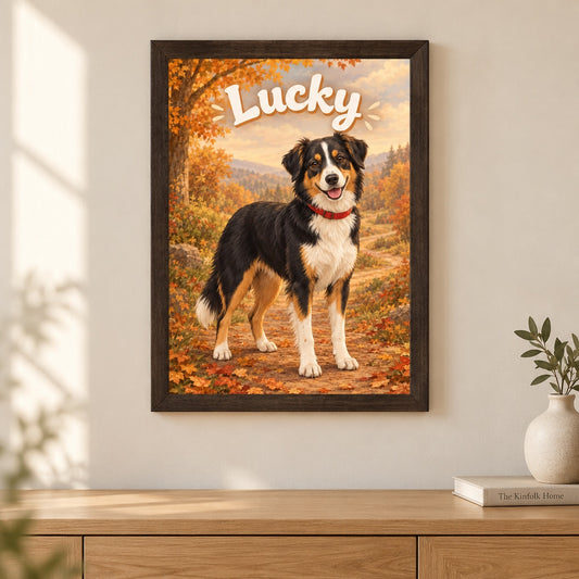Personalised Classic Cartoon Dog - Framed Print – Lifestyle hero 20261013 16604765815129