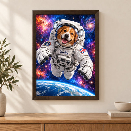 Personalised Astronaut Dog - Framed Print – Lifestyle hero 20261013 16604986638681