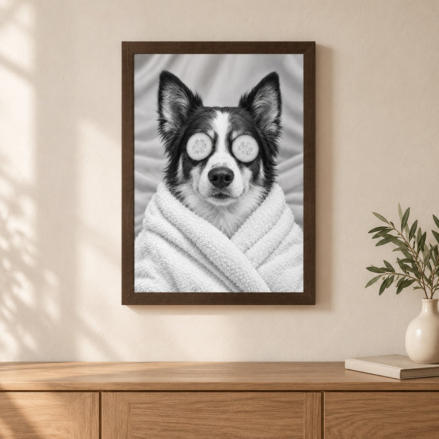 Personalised Massage Cucumber Dog - Framed Print – Lifestyle hero 20261013 16605019144537