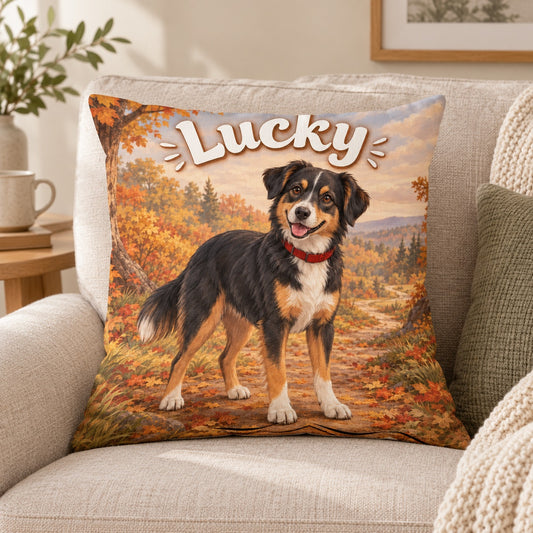 Personalised Classic Cartoon Dog Cushion – Lifestyle hero 20261013 16663388848473