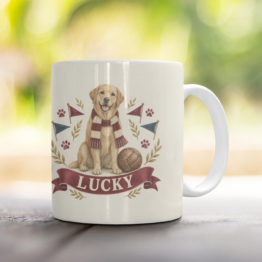 Personalised Dog Mug – Football Mascot - Football Mascot - Kitchen mug lifestyle