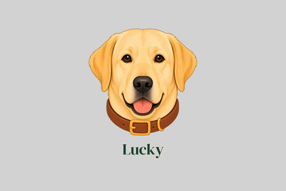 Personalised Dog Floor Mat - Light Grey - Finished artwork