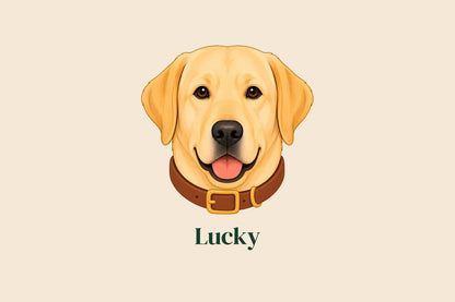 Personalised Dog Floor Mat - Cream - Finished artwork