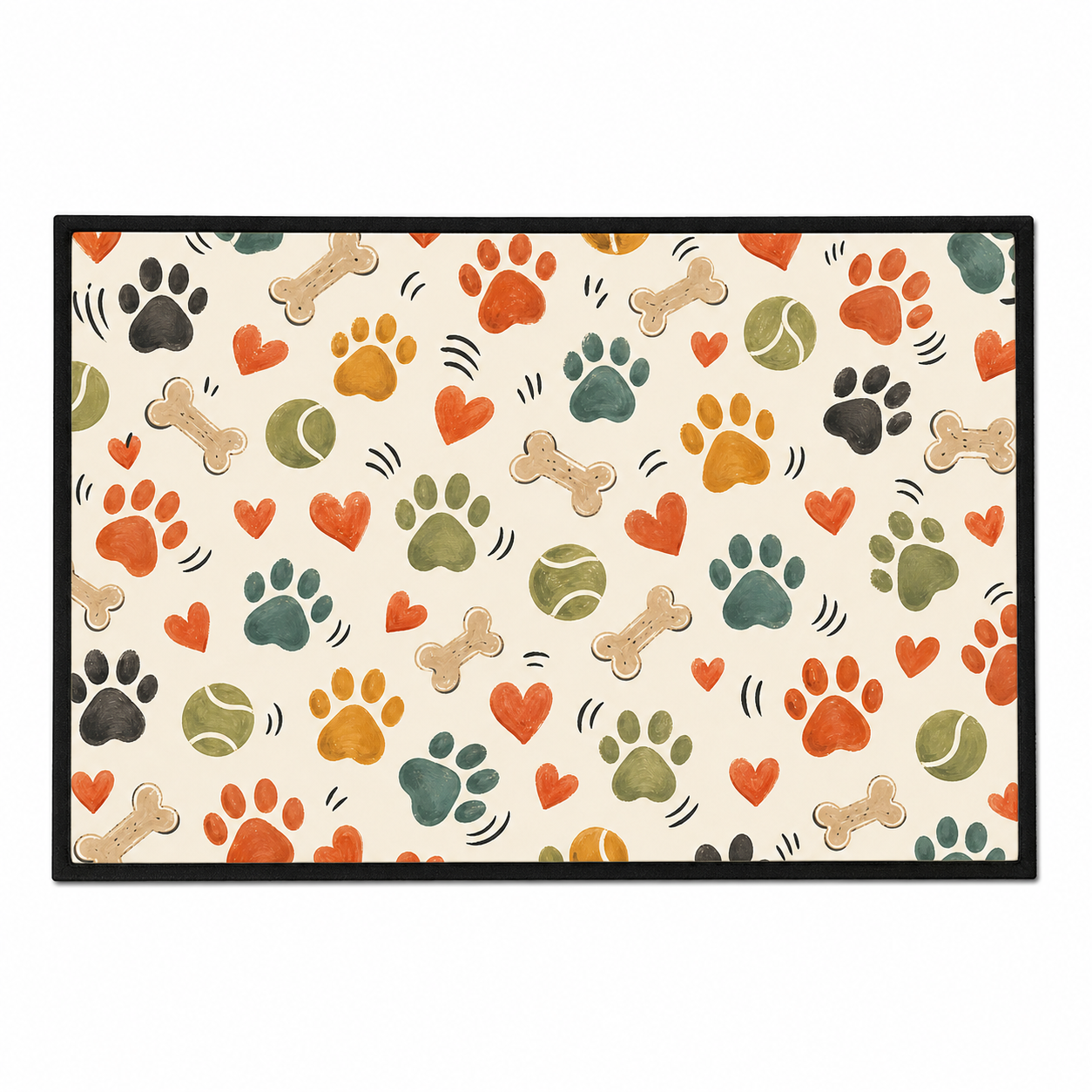 Playful Paws 60 x 40 cm dog food mat on the approved white background