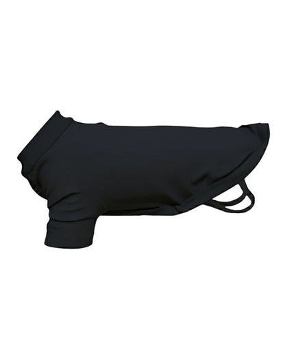 Black raglan dog T shirt for cool walks and sofa days