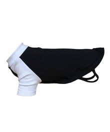 Lucky Pup Raglan Dog T-Shirt in Black/White — Lucky Pup dog clothing launch range
